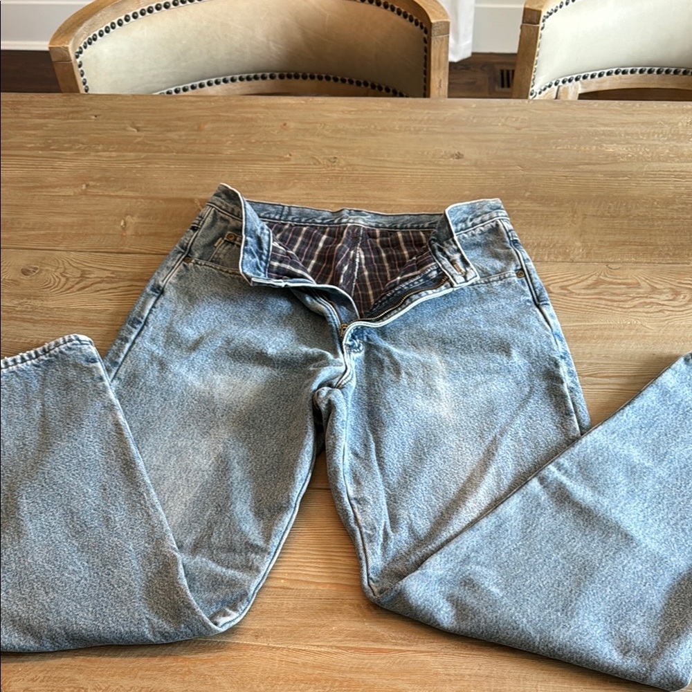 LL Bean flannel lined jeans